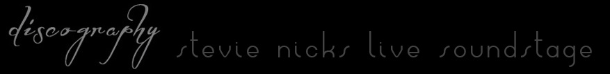 stevie nicks discography soundstage sessions live